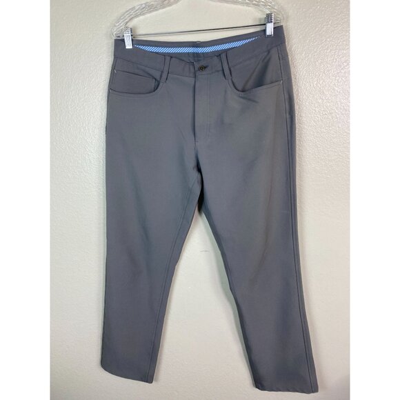 FootJoy Gray Athletic Fit Mens Golf Pants size 34x30 Performance Polyester Spand - Picture 1 of 15